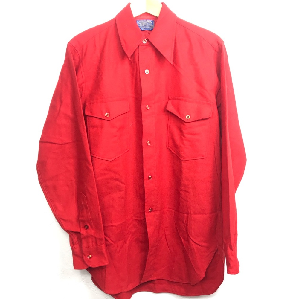 Pendleton Wool Button Up Men’s Red Shirt Size M
